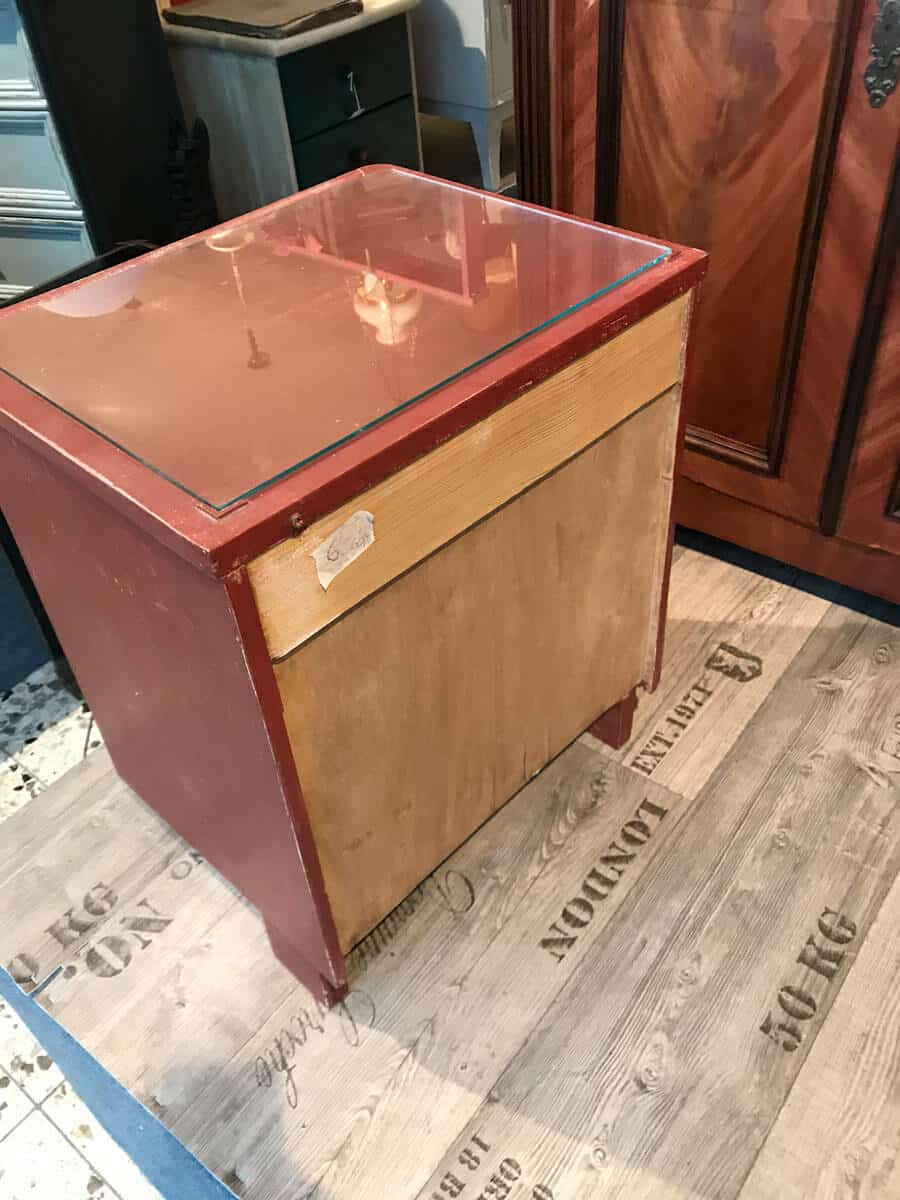 Liebevoll restaurierter kleiner Schrank in Braun / Blau – Bild 4